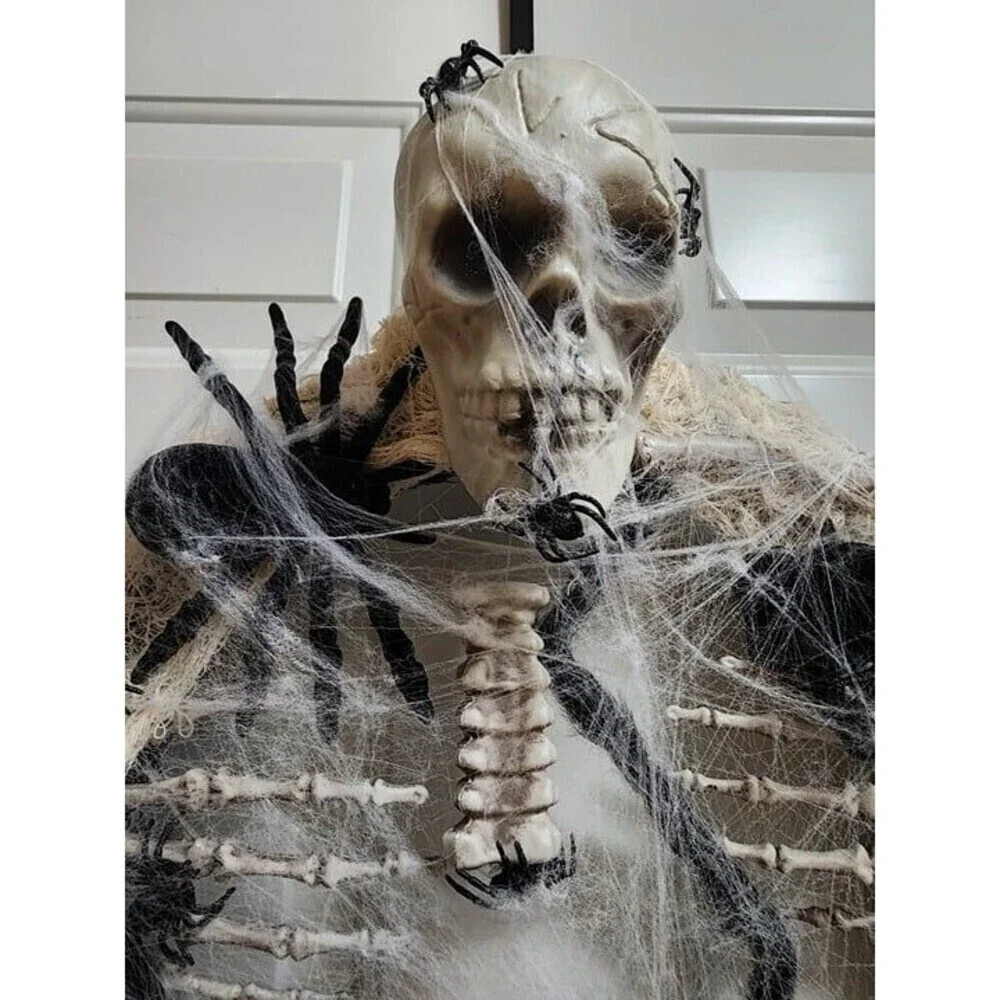 Skeleton & Spider Halloween Wreath-Handmade New